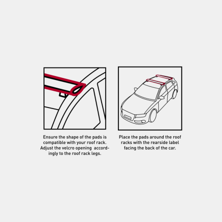 MYSTIC Roofrack Pads Aero 35009.240920
