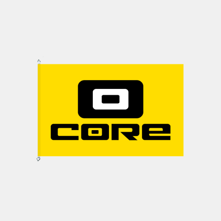 [ACMM20019] CORE CORE CORE Flag,  100x150 yellow/black M20019