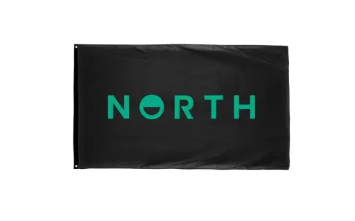[NOZ241012] NORTH Wordmark Flag Large set of 3 85011.241012